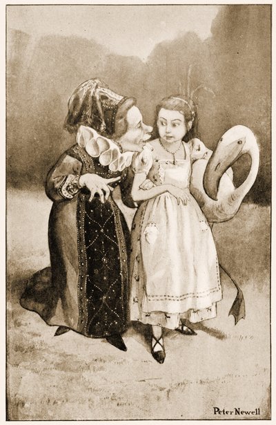 توت توت طفل! قالت الدوقة ، الرسم التوضيحي لمغامرات لويس كارولز أليس في بلاد العجائب ، 1901 بواسطة بيتر نيويل